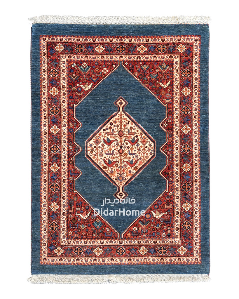 فرش دستباف قشقایی طرح ترنجی ذرع و نیم