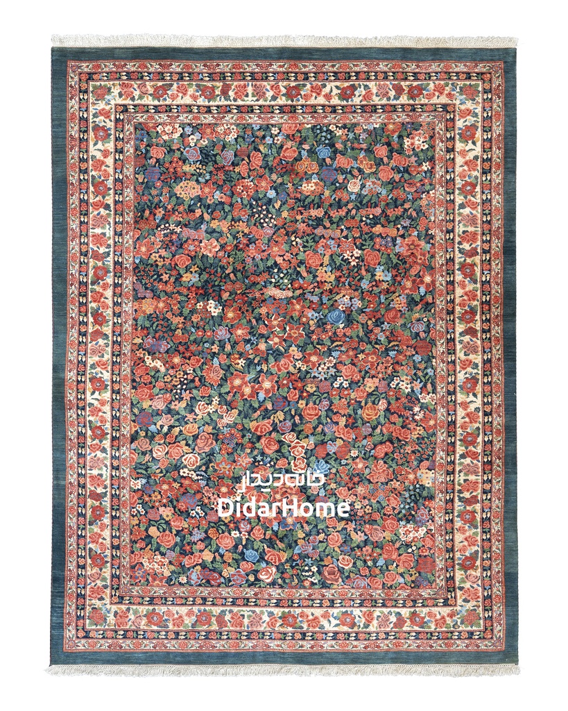 فرش دستباف بیجار طرح هزارگل نه متری