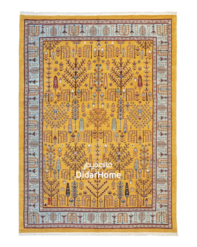 فرش دستباف قشقایی طرح افشان شش متری