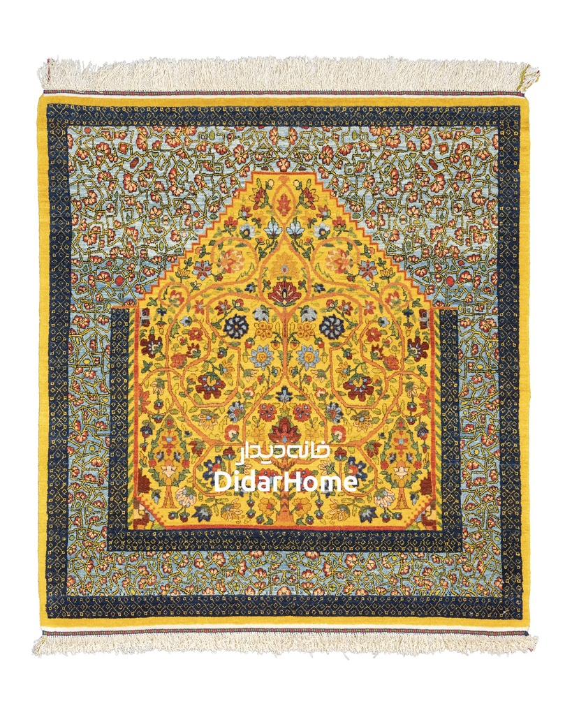 فرش دستباف قشقایی طرح محرابی ذرع و نیم