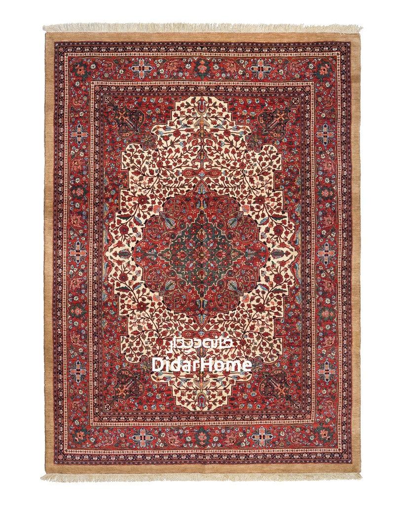 فرش دستباف بیجار طرح ترنجی نه متری