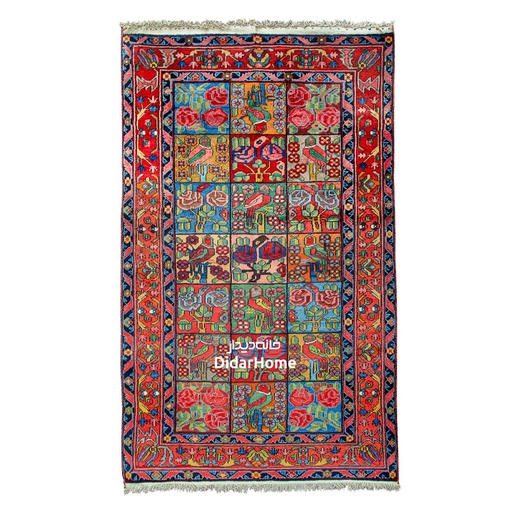 [84030099] فرش دستباف آنتیک بختیاری طرح خشتی سه متری