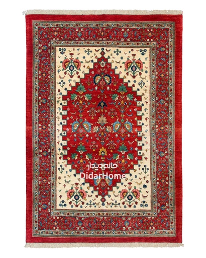 [11051530] فرش دستباف قشقایی طرح ترنجی شش متری