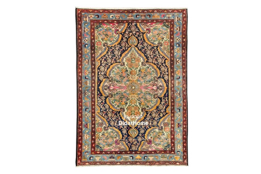 [91034444] فرش دستباف آنتیک بختیاری طرح ترنجی سه متری