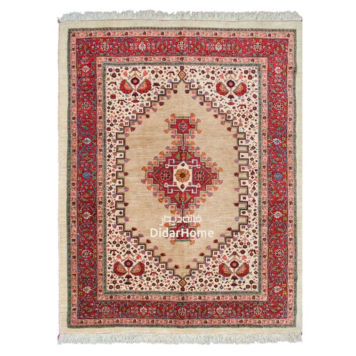 [61040420] فرش دستباف قشقایی طرح ترنجی چهار متری