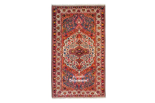 [81054461] فرش دستباف آنتیک بختیاری طرح ترنجی شش متری
