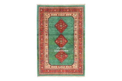 [41060363] فرش دستباف قشقایی طرح ترنجی شش متری