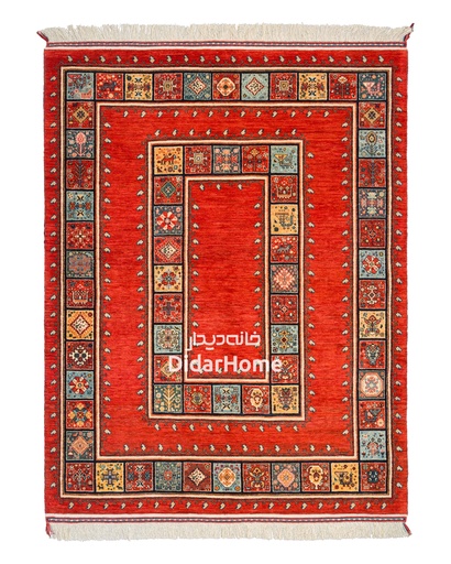 [13034150] فرش دستباف قشقایی طرح کفساده ۳/۹۲ متری