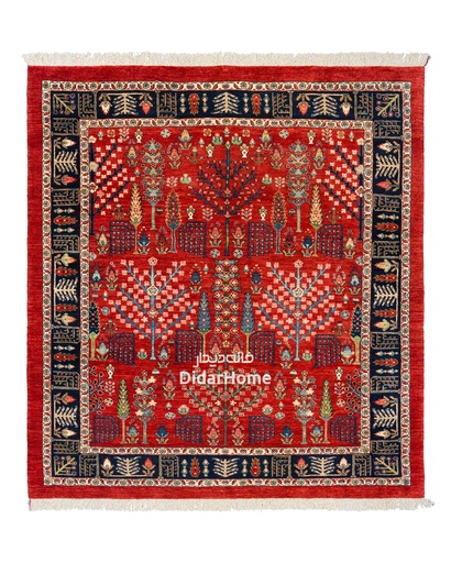 [12049581] فرش دستباف قشقایی طرح درخت زندگی چهار متری