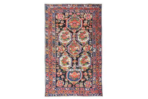 [94060428] فرش دستباف بختیاری طرح خشتی شش متری