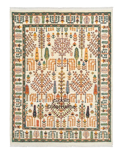 [62034131] فرش دستباف قشقایی طرح درخت زندگی سه متری