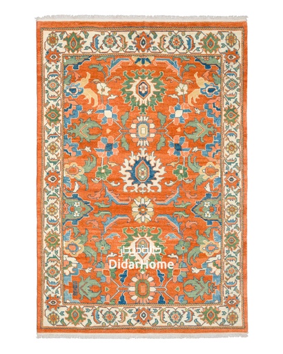 [12042309] فرش دستباف هریس طرح افشان چهار متری