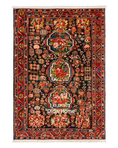 [91061229] فرش دستباف آنتیک بختیاری طرح ترنجی شش متری