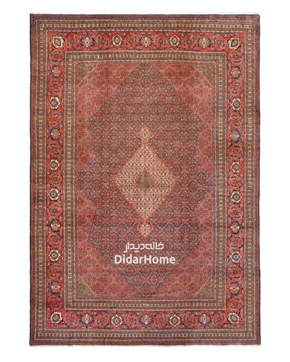 [91121230] فرش دستباف آنتیک سراب طرح ترنجی دوازده متری