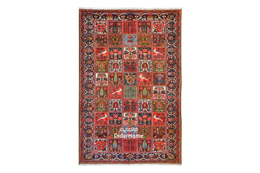 [84064802] فرش دستباف آنتیک بختیاری طرح خشتی شش متری