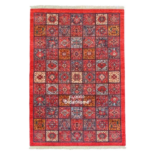 [14045939] فرش دستباف قشقایی طرح خشتی چهار متری