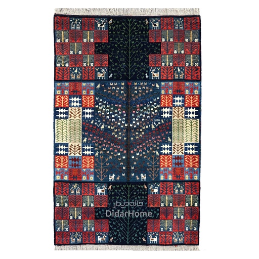 [99026698] فرش دستباف قشقایی مدرن ذرع و نیم