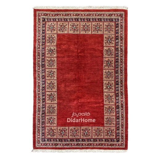 [13070802] فرش دستباف قشقایی طرح کفساده نه متری