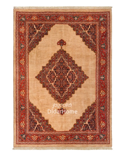 [61077543] فرش دستباف بیجار طرح ترنجی نه متری