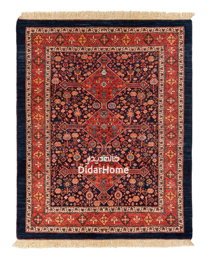 [91017538] فرش دستباف قشقایی طرح ترنجی ذرع و نیم