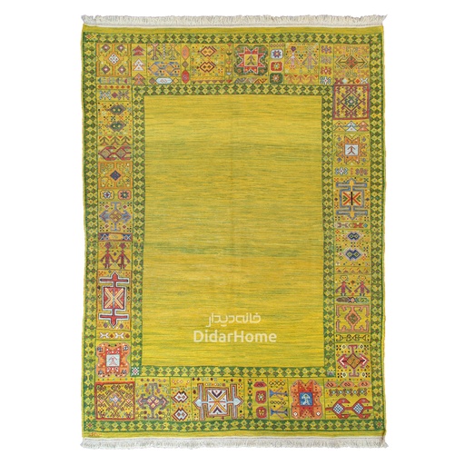 [43039914] گلیم دستباف قشقایی طرح کفساده چهار متری