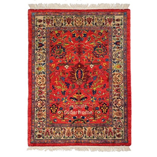 [12013167] فرش دستباف گروس طرح افشان ذرع و نیم