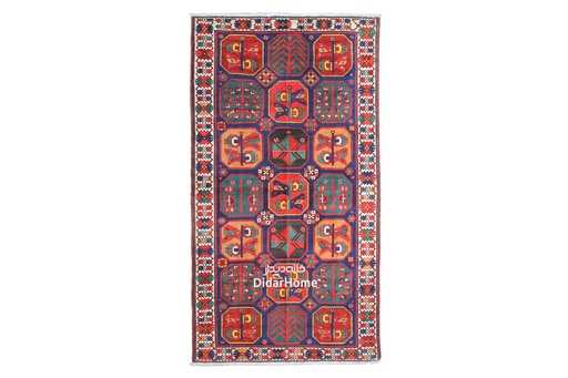 [84040304] فرش دستباف آنتیک بختیاری طرح خشتی چهار متری