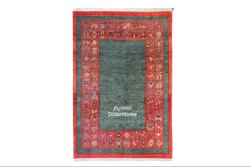 [43071718] فرش دستباف قشقایی طرح کفساده نه متری