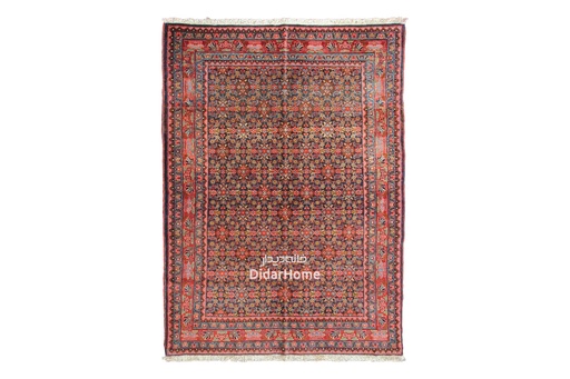 [92020959] فرش دستباف آنتیک ساوجبلاغ طرح ماهی ذرع و نیم