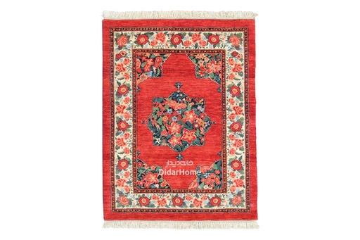 [11016581] فرش دستباف بیجار طرح ترنجی ذرع و نیم