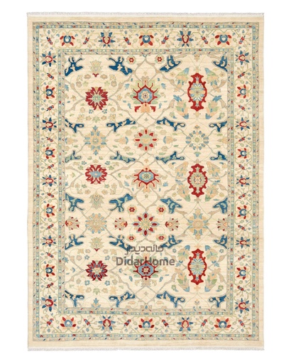 [62091002] فرش دستباف سلطان آباد طرح افشان نه متری (زیگلر محل)