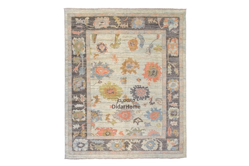 [52074402] فرش دستباف سلطان آباد طرح افشان نه متری