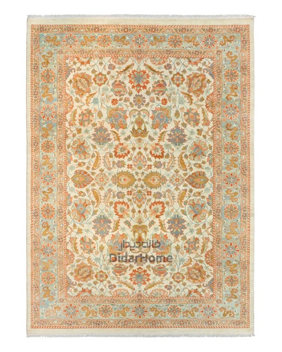 [62091835] فرش دستباف سلطان آباد طرح افشان نه متری (زیگلر محل)