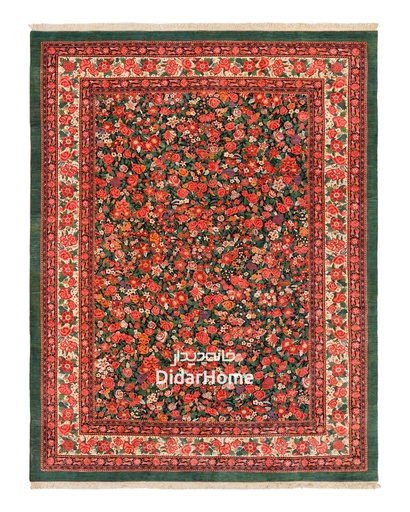 [42127609] فرش دستباف بیجار طرح هزارگل دوازده متری