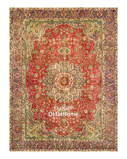 [11070602] فرش دستباف مدرن تبریز طرح ترنجی ۷/۸۶ متری