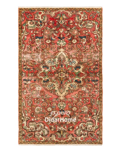 [11011681] فرش دستباف مدرن همدان طرح ترنجی ذرع و نیم