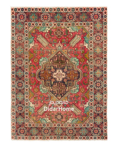 [11023338] فرش دستباف مدرن تبریز طرح ترنجی ذرع و نیم