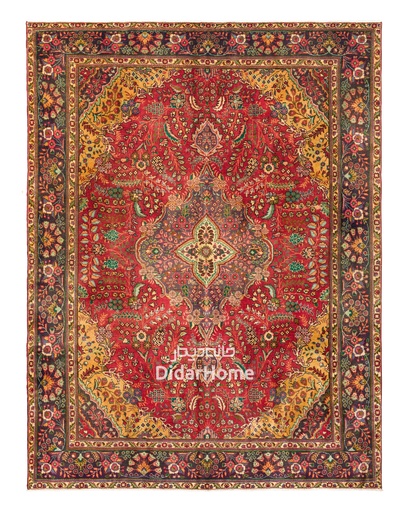 [11080585] فرش دستباف مدرن تبریز طرح ترنجی نه متری