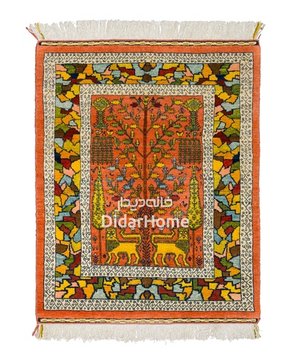 [12014530] فرش دستباف قشقایی طرح درختی ذرع و نیم