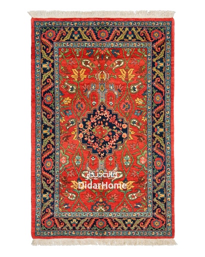 [11011921] فرش دستباف بیجار طرح ترنجی ریزباف ۱/۹۹ متری