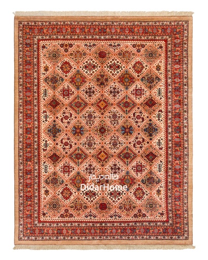 [64077650] فرش دستباف قشقایی طرح خشتی نه متری