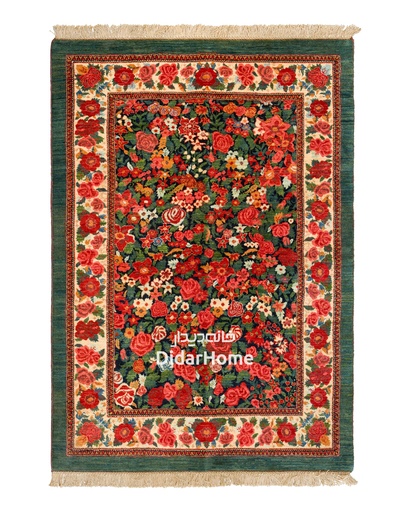 [42027641] فرش دستباف بیجار طرح هزارگل ذرع و نیم