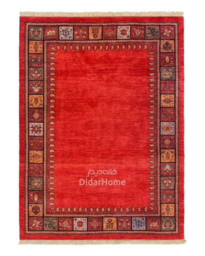 [13067623] فرش دستباف قشقایی طرح کفساده شش متری