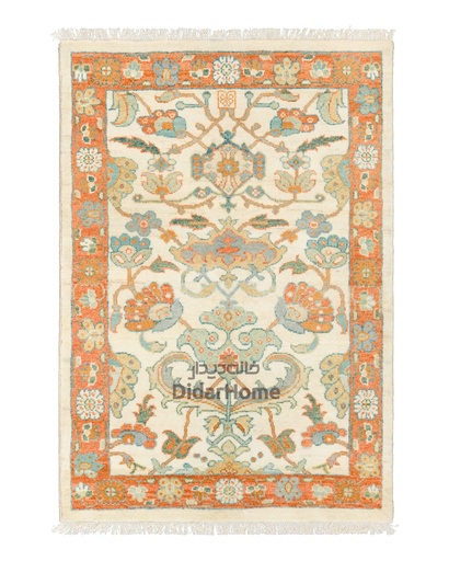 [62011859] فرش دستباف سلطان آباد طرح افشان ذرع و نیم (زیگلر محل)