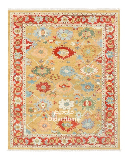 [62047112] فرش دستباف سلطان آباد طرح افشان چهار متری (زیگلر محل)