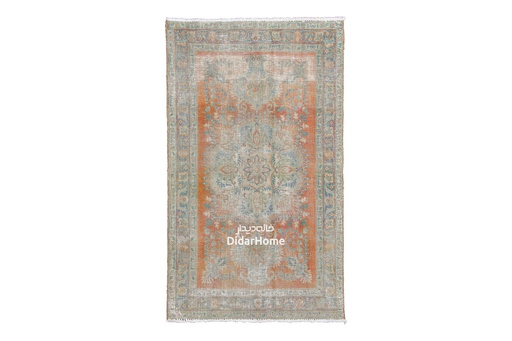 [11013413] فرش دستباف مدرن تبریز طرح ترنجی ذرع و نیم