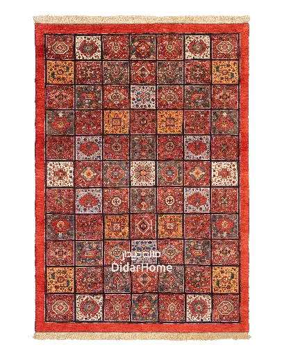 [14047670] فرش دستباف قشقایی طرح خشتی ۴/۹۳ متری