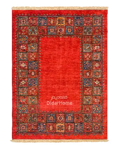 [13057635] فرش دستباف قشقایی طرح کفساده ۵ متری