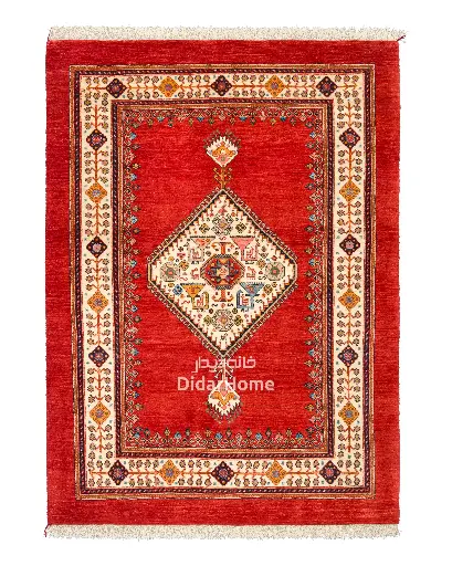 [11020122] فرش دستباف قشقایی طرح ترنجی ۲/۰۹ متری