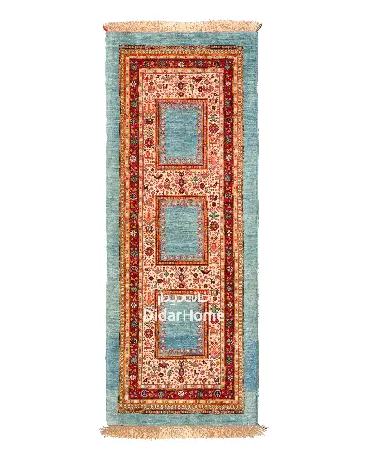 [54017166] کناره دستباف قشقایی طرح خشتی ۱.۱۲ متری